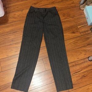 Zara Charcoal Grey Striped Pants
